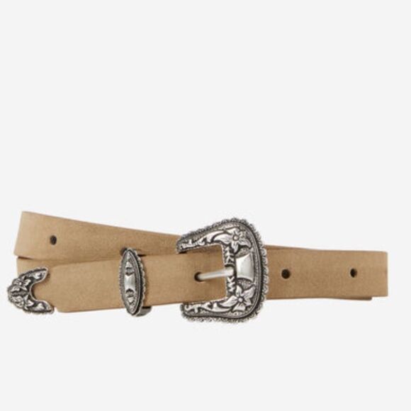 The Kooples THIN CAMEL LEATHER BELT WITH WESTERN
BUCKLE NWT main image 6